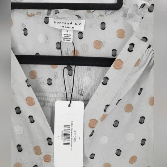 Current air LA dress Size S mint dotted ruffled sleeveless maxi - Picture 3 of 7